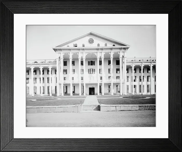 Framed Print : The Front entrance, Hotel Kaaterskill, Catskill Mountains, N.Y. between 1900 and 1905. Creator: Unknown Framed Print : The Front entrance, Hotel Kaaterskill, Catskill Mountains, N.Y. between 1900 and 1905. Creator: Unknown
