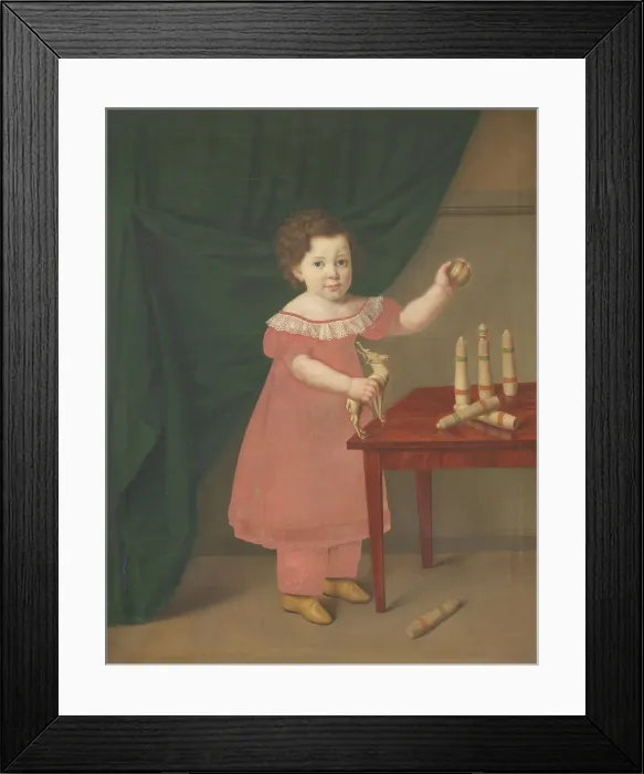 Framed Print : Portrait of a child, 1822. Creator: Johan Anton Bech Framed Print : Portrait of a child, 1822. Creator: Johan Anton Bech