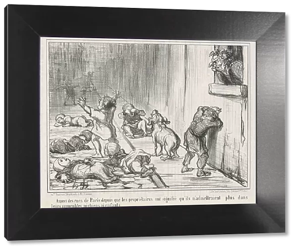 Aspect des rues de Paris depuis... 19th century. Creator: Honore Daumier