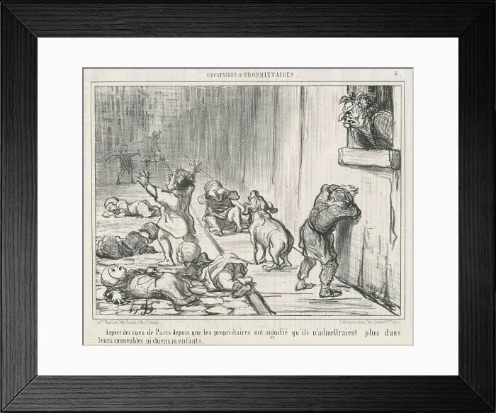 Framed Print : Aspect des rues de Paris depuis... 19th century. Creator: Honore Daumier Framed Print : Aspect des rues de Paris depuis... 19th century. Creator: Honore Daumier