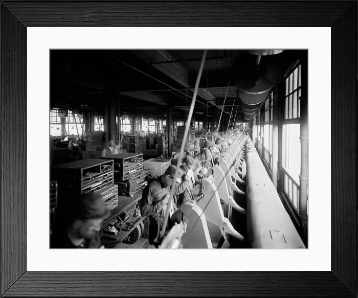 Framed Print : Polishing department, National Cash Register [Company], Dayton, Ohio, (1902?). Creator: Unknown