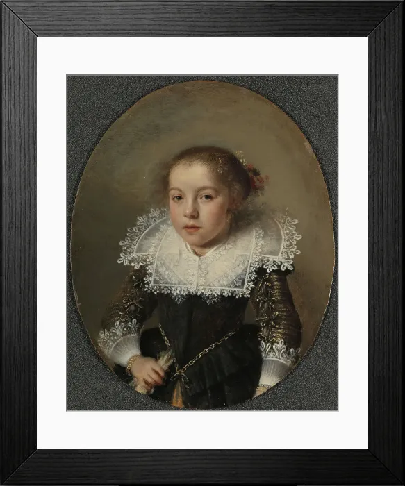 Framed Print : Portrait of Cornelia Cornelisdr van Esch, 1632. Creator: Cornelis van Poelenburgh Framed Print : Portrait of Cornelia Cornelisdr van Esch, 1632. Creator: Cornelis van Poelenburgh