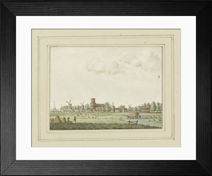 Framed Print : View of the village of Aartswoud, c. 1752. Creator: Anon Framed Print : View of the village of Aartswoud, c. 1752. Creator: Anon