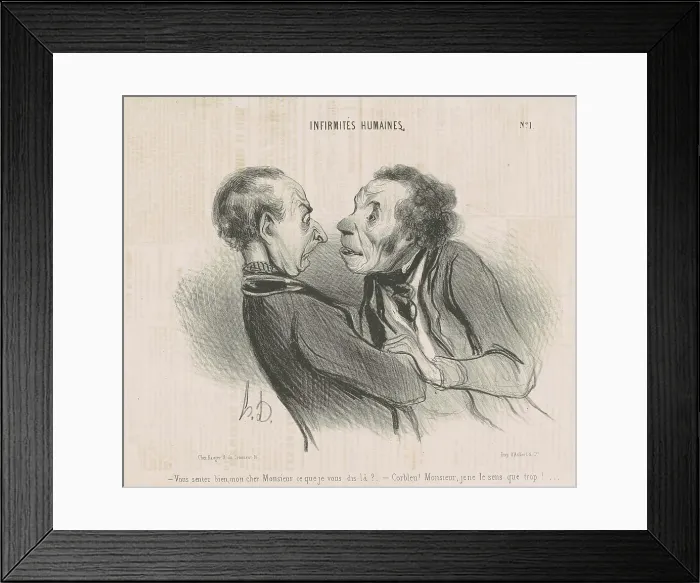 Framed Print : Vous sentez bien, mon cher monsieur... 19th century. Creator: Honore Daumier Framed Print : Vous sentez bien, mon cher monsieur... 19th century. Creator: Honore Daumier