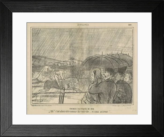 Framed Print : Courses nautiques de 1856, 19th century. Creator: Honore Daumier Framed Print : Courses nautiques de 1856, 19th century. Creator: Honore Daumier