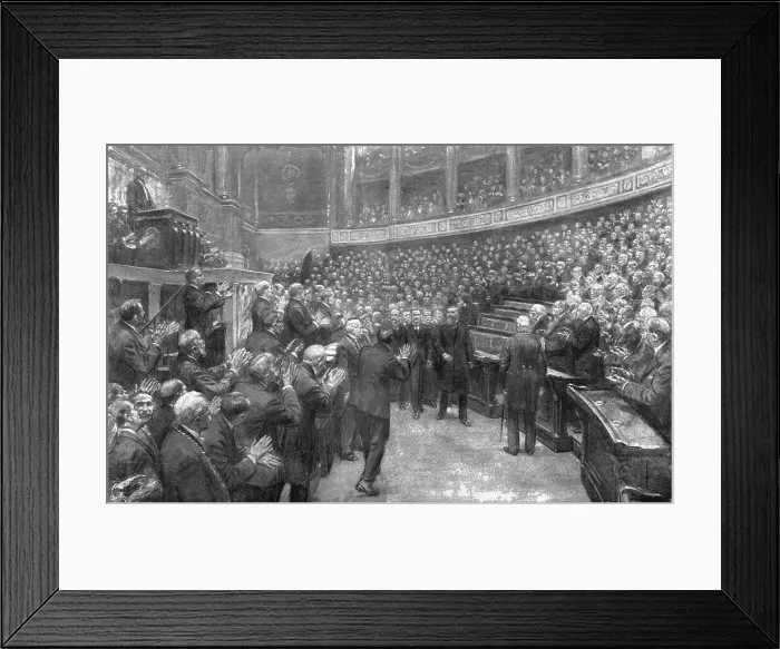 Framed Print : L'Alsace et la Lorraine retrouvees; les representants de l'Alsace et de la Lorraine font... 1919. Creator: J Simont Framed Print : L'Alsace et la Lorraine retrouvees; les representants de l'Alsace et de la Lorraine font... 1919. Creator: J Simont