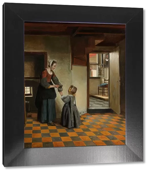Woman with a Child in a Pantry, c.1656-c.1660. Creator: Pieter de Hooch