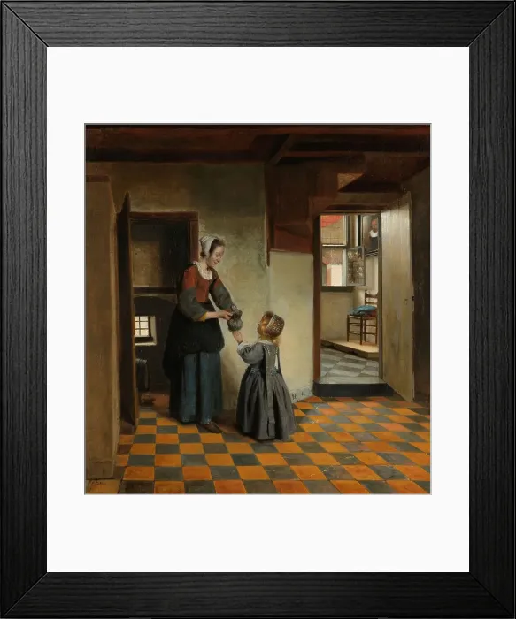 Framed Print : Woman with a Child in a Pantry, c.1656-c.1660. Creator: Pieter de Hooch Framed Print : Woman with a Child in a Pantry, c.1656-c.1660. Creator: Pieter de Hooch