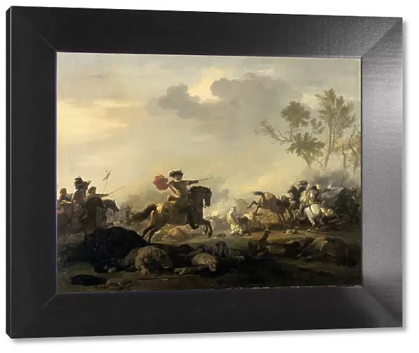 Cavalry Attack, 1680-1700. Creator: Jan van Huchtenburg