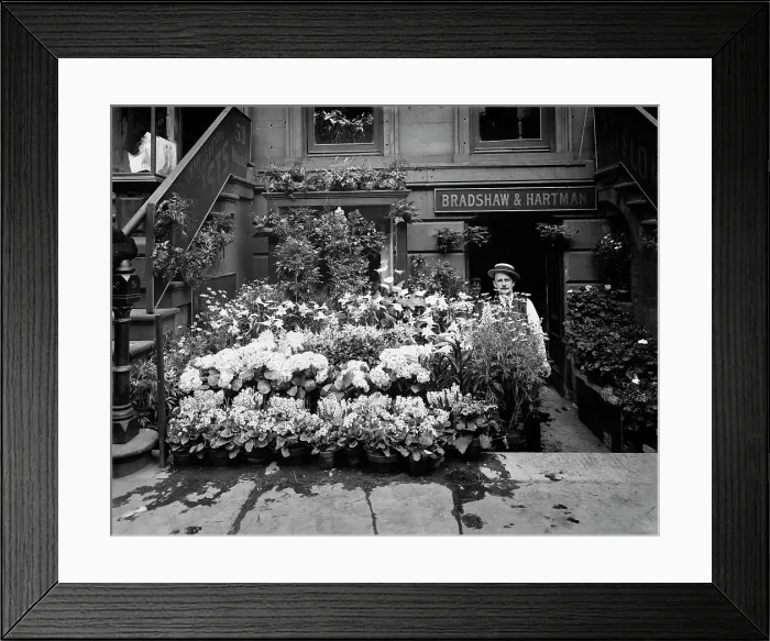 Framed Print : An Easter floral display, New York, between 1900 and 1905. Creator: Unknown Framed Print : An Easter floral display, New York, between 1900 and 1905. Creator: Unknown