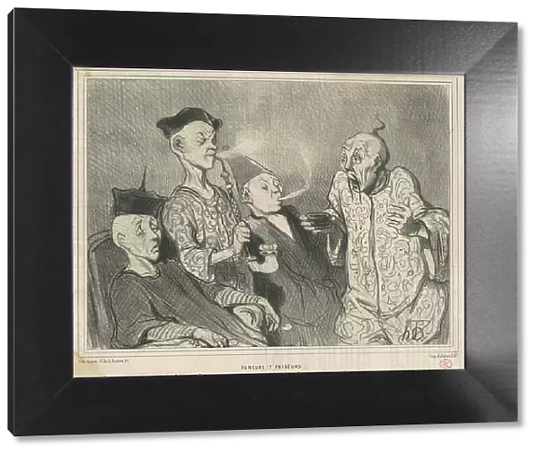 Fumeurs et priseurs, 19th century. Creator: Honore Daumier