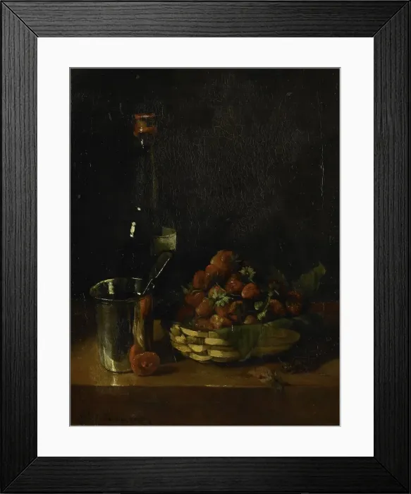 Framed Print : Still life, 1871. Creator: Francois Bonvin Framed Print : Still life, 1871. Creator: Francois Bonvin