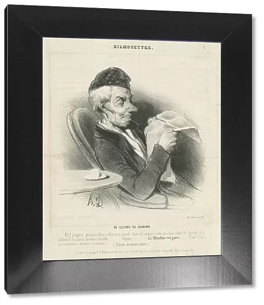 Le lecture du journal, 19th century. Creator: Honore Daumier