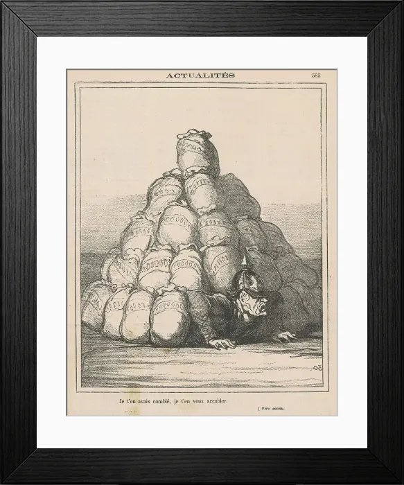 Framed Print : Je t'en avais comblé... 19th century. Creator: Honore Daumier Framed Print : Je t'en avais comblé... 19th century. Creator: Honore Daumier
