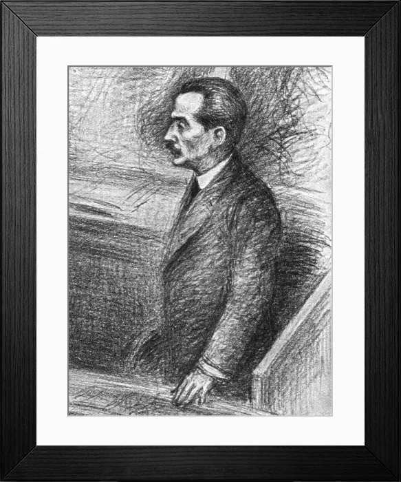 Framed Print : Le defaitisme et les grands proces; le proces Malvy; M Malvy pendant l'interrogatoire, 1918. Creator: Unknown Framed Print : Le defaitisme et les grands proces; le proces Malvy; M Malvy pendant l'interrogatoire, 1918. Creator: Unknown