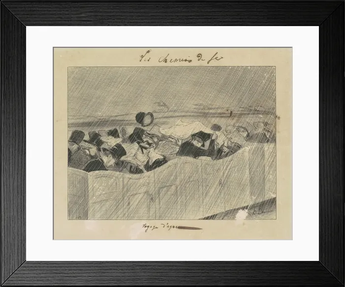 Framed Print : Un Voyage d'Agrément de Paris a Orléons, 19th century. Creator: Honore Daumier Framed Print : Un Voyage d'Agrément de Paris a Orléons, 19th century. Creator: Honore Daumier