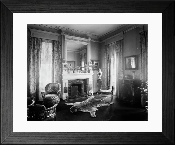 Framed Print : Residence of Mrs. H.C. Parke, parlor, Detroit, Mich. between 1900 and 1910. Creator: Unknown Framed Print : Residence of Mrs. H.C. Parke, parlor, Detroit, Mich. between 1900 and 1910. Creator: Unknown