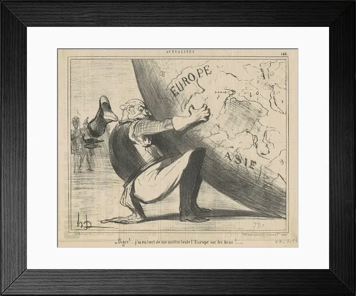 Framed Print : Bigre!... j'ai eu tort de me mettre... 19th century. Creator: Honore Daumier Framed Print : Bigre!... j'ai eu tort de me mettre... 19th century. Creator: Honore Daumier
