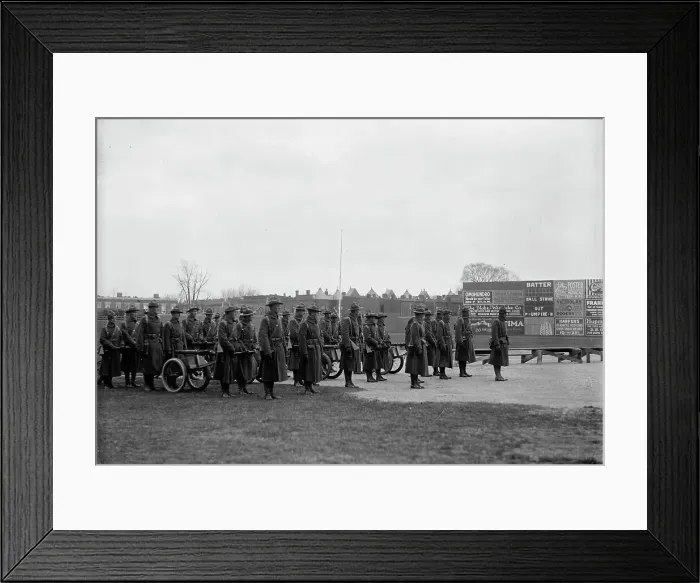 Framed Print : Marine Corps, U.S.N. Machine Gun Unit Demonstration at Ball Park, 1917. Creator: Harris & Ewing. Marine Corps, U.S.N. Machine Gun Unit Demonstration at Ball Park, 1917. Creator: Harris & Ewing Framed Print : Marine Corps, U.S.N. Machine Gun Unit Demonstration at Ball Park, 1917. Creator: Harris & Ewing. Marine Corps, U.S.N. Machine Gun Unit Demonstration at Ball Park, 1917. Creator: Harris & Ewing