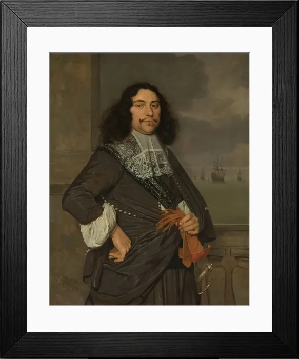 Framed Print : Jan van Nes (1631-80), Vice admiral of Holland and West-Friesland, 1666. Creator: Ludolf de Jongh Framed Print : Jan van Nes (1631-80), Vice admiral of Holland and West-Friesland, 1666. Creator: Ludolf de Jongh