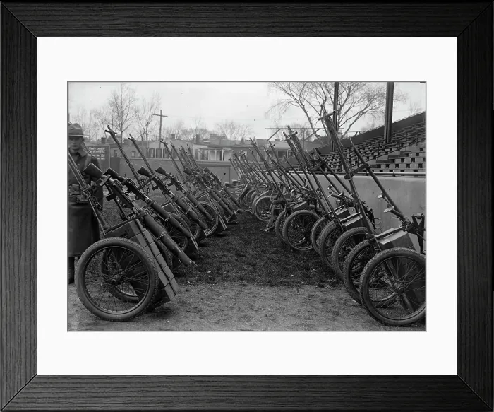 Framed Print : Marine Corps, U.S.N. Machine Gun Unit Demonstration at Ball Park, 1917. Creator: Harris & Ewing. Marine Corps, U.S.N. Machine Gun Unit Demonstration at Ball Park, 1917. Creator: Harris & Ewing Framed Print : Marine Corps, U.S.N. Machine Gun Unit Demonstration at Ball Park, 1917. Creator: Harris & Ewing. Marine Corps, U.S.N. Machine Gun Unit Demonstration at Ball Park, 1917. Creator: Harris & Ewing