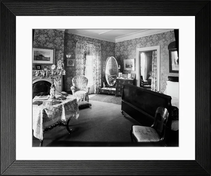 Framed Print : Residence of Mrs. H.C. Parke, bedroom, Detroit, Mich. between 1900 and 1910. Creator: Unknown Framed Print : Residence of Mrs. H.C. Parke, bedroom, Detroit, Mich. between 1900 and 1910. Creator: Unknown