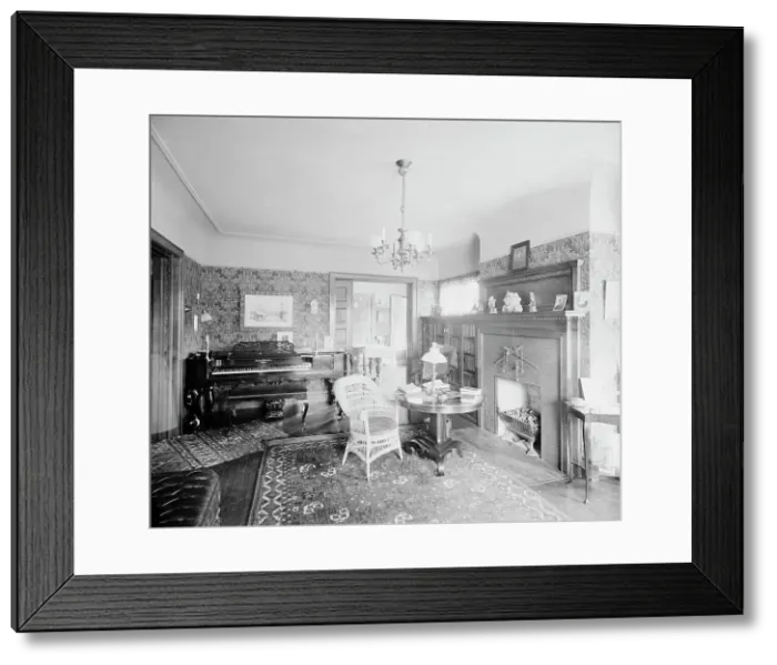 Framed Print : Residence of Albert E. Silk, reception room, Detroit, Mich. between 1900 and 1910. Creator: Unknown Framed Print : Residence of Albert E. Silk, reception room, Detroit, Mich. between 1900 and 1910. Creator: Unknown
