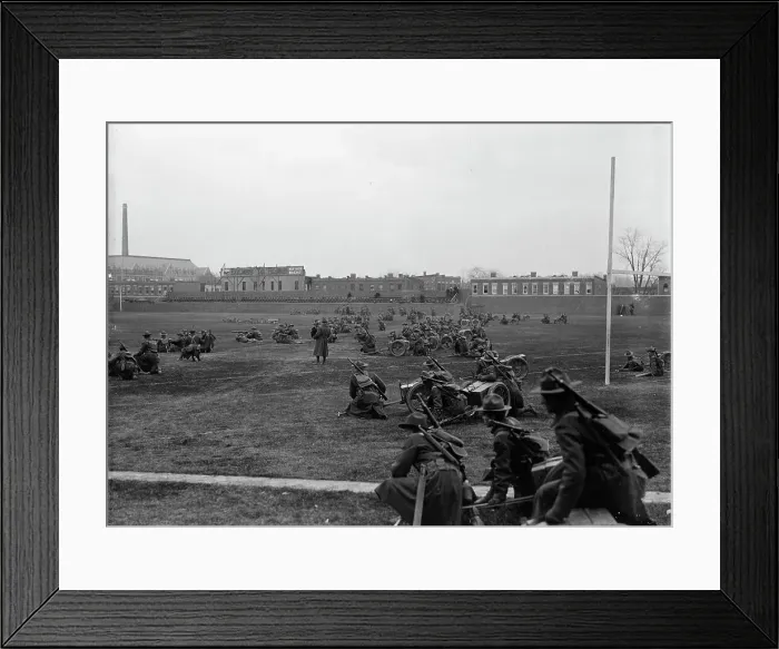 Framed Print : Marine Corps, U.S.N. Machine Gun Unit Demonstration at Ball Park, 1917. Creator: Harris & Ewing. Marine Corps, U.S.N. Machine Gun Unit Demonstration at Ball Park, 1917. Creator: Harris & Ewing Framed Print : Marine Corps, U.S.N. Machine Gun Unit Demonstration at Ball Park, 1917. Creator: Harris & Ewing. Marine Corps, U.S.N. Machine Gun Unit Demonstration at Ball Park, 1917. Creator: Harris & Ewing