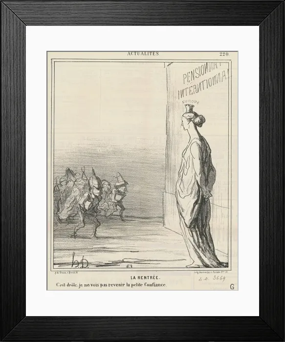 Framed Print : La rentrée, 19th century. Creator: Honore Daumier Framed Print : La rentrée, 19th century. Creator: Honore Daumier