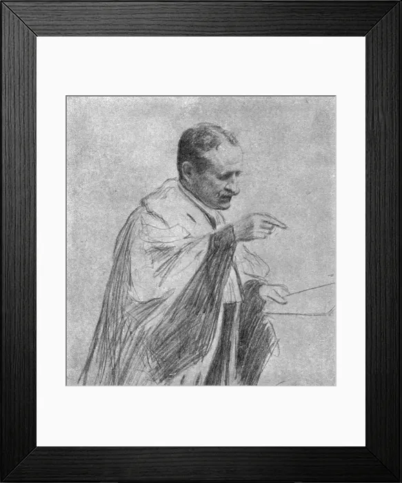 Framed Print : Le defaitisme et les grands proces; le proces Caillaux; le procureur general Lescouve... Creator: E Friant Framed Print : Le defaitisme et les grands proces; le proces Caillaux; le procureur general Lescouve... Creator: E Friant