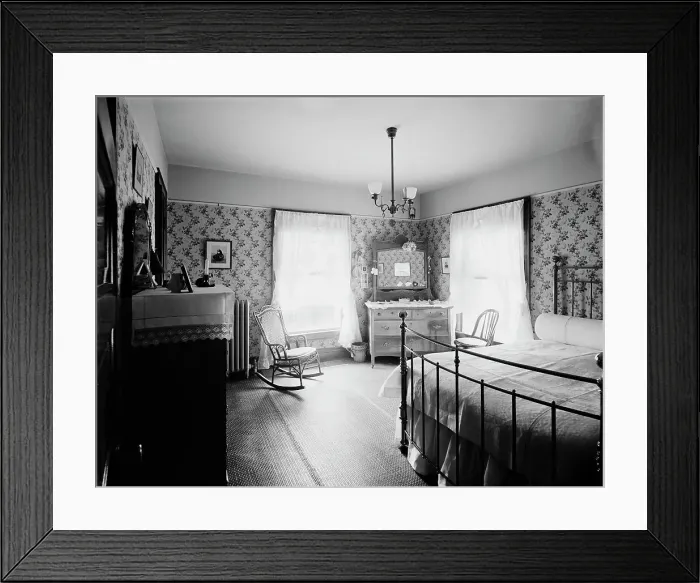 Framed Print : Residence of Albert E. Silk, bedroom, Detroit, Mich. between 1900 and 1910. Creator: Unknown Framed Print : Residence of Albert E. Silk, bedroom, Detroit, Mich. between 1900 and 1910. Creator: Unknown