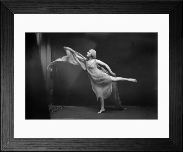 Framed Print : Unidentified dancer, possibly an Elizabeth Duncan dancer, between 1911 and 1942. Creator: Arnold Genthe Framed Print : Unidentified dancer, possibly an Elizabeth Duncan dancer, between 1911 and 1942. Creator: Arnold Genthe