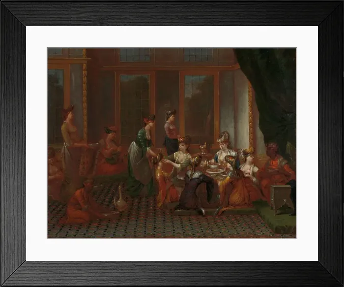 Framed Print : Banquet of Distinguished Turkish Women, c.1720-c.1737. Creator: Jean Baptiste Vanmour Framed Print : Banquet of Distinguished Turkish Women, c.1720-c.1737. Creator: Jean Baptiste Vanmour