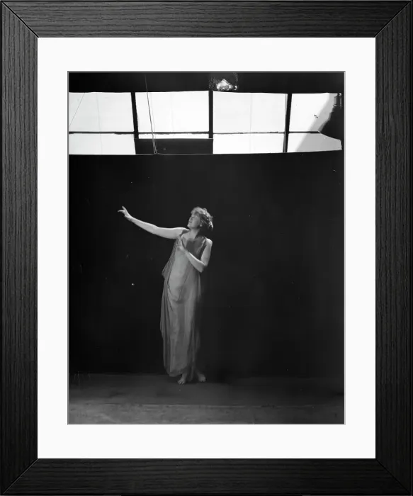 Framed Print : Unidentified dancer, possibly an Elizabeth Duncan dancer, between 1911 and 1942. Creator: Arnold Genthe Framed Print : Unidentified dancer, possibly an Elizabeth Duncan dancer, between 1911 and 1942. Creator: Arnold Genthe