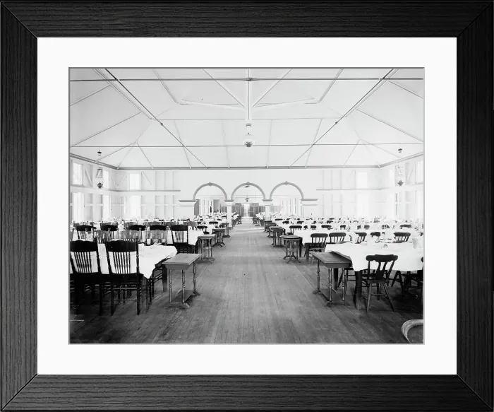 Framed Print : Pen-Mar Park, dining room, between 1900 and 1905. Creator: Unknown Framed Print : Pen-Mar Park, dining room, between 1900 and 1905. Creator: Unknown