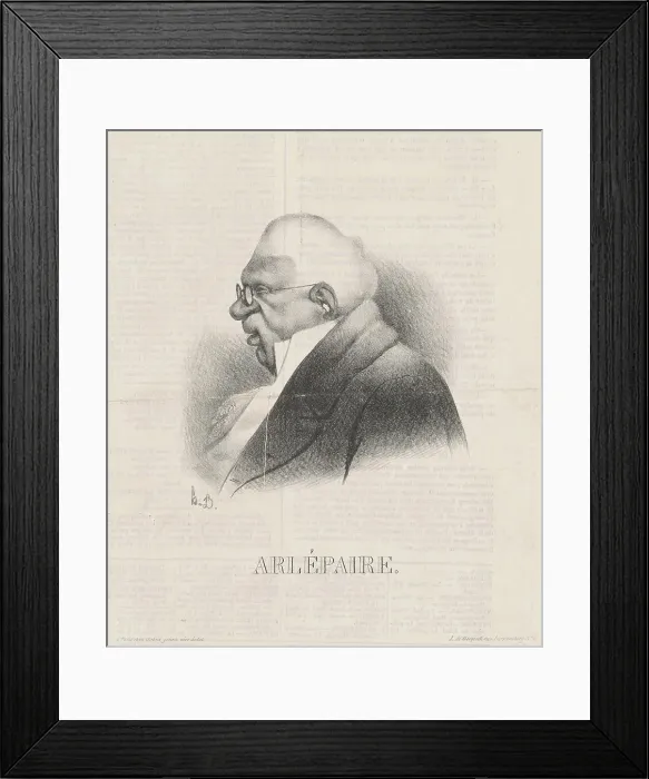 Framed Print : Harlé Père, en buste, 19th century. Creator: Honore Daumier Framed Print : Harlé Père, en buste, 19th century. Creator: Honore Daumier
