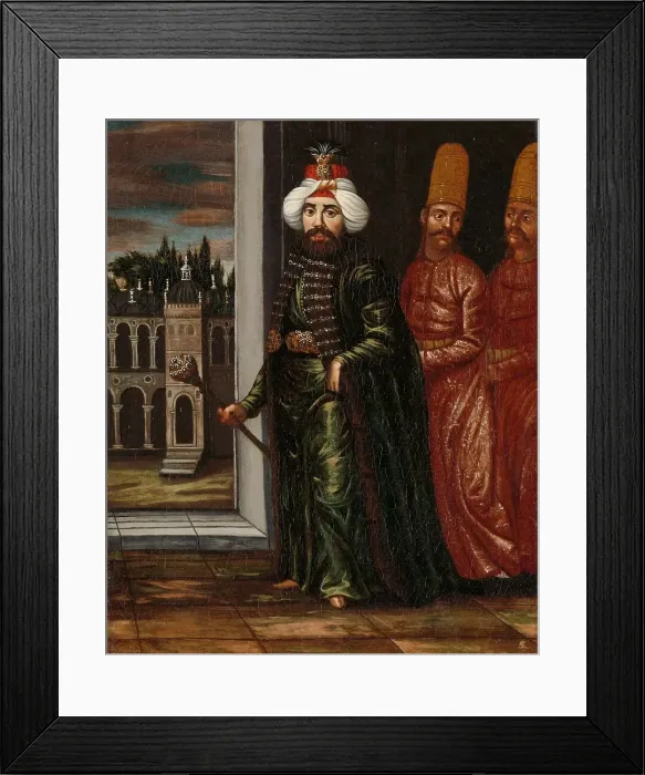 Framed Print : Portrait of Sultan Ahmed III, 1700-1737. Creator: Workshop of Jean Baptiste Vanmour Framed Print : Portrait of Sultan Ahmed III, 1700-1737. Creator: Workshop of Jean Baptiste Vanmour