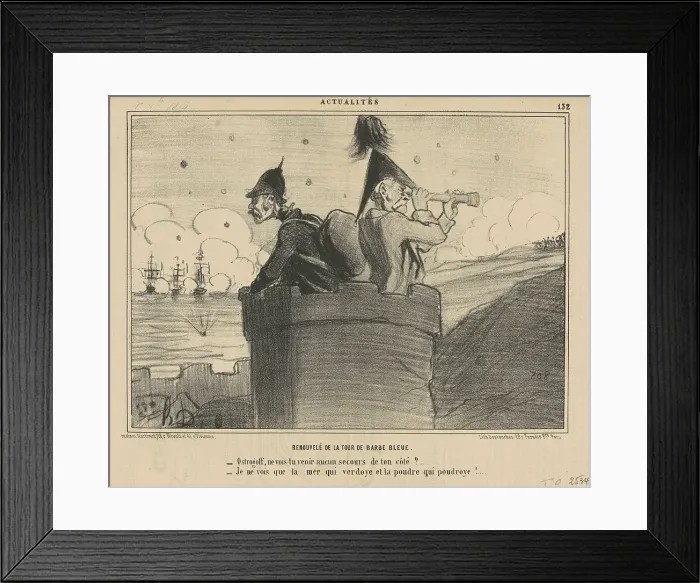 Framed Print : Renouvelé de la tour barbe bleue, 19th century. Creator: Honore Daumier Framed Print : Renouvelé de la tour barbe bleue, 19th century. Creator: Honore Daumier