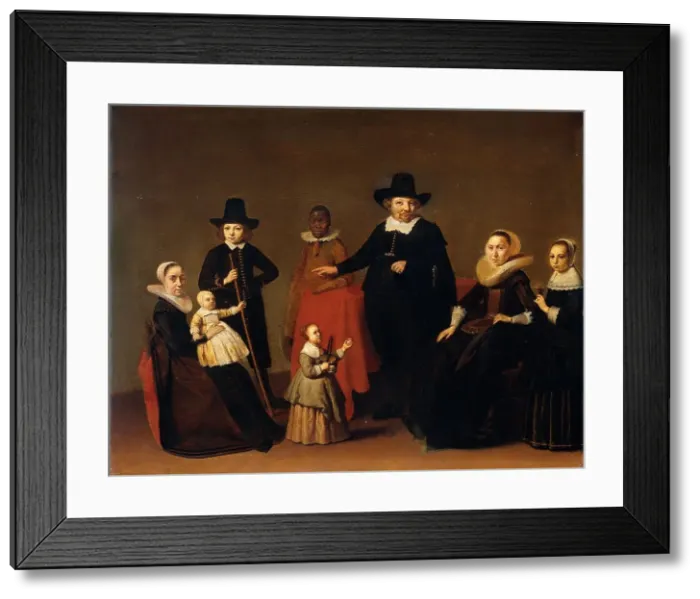 Framed Print : Family Group with a Black Man, c.1631-c.1650. Creator: Willem Cornelisz Duyster Framed Print : Family Group with a Black Man, c.1631-c.1650. Creator: Willem Cornelisz Duyster