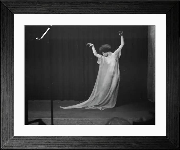 Framed Print : Unidentified dancer, possibly an Elizabeth Duncan dancer, between 1911 and 1942. Creator: Arnold Genthe Framed Print : Unidentified dancer, possibly an Elizabeth Duncan dancer, between 1911 and 1942. Creator: Arnold Genthe