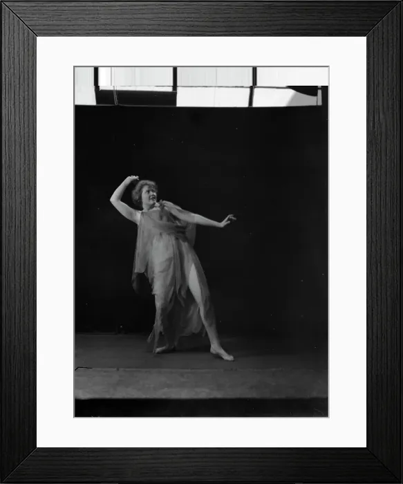 Framed Print : Unidentified dancer, possibly an Elizabeth Duncan dancer, between 1911 and 1942. Creator: Arnold Genthe Framed Print : Unidentified dancer, possibly an Elizabeth Duncan dancer, between 1911 and 1942. Creator: Arnold Genthe