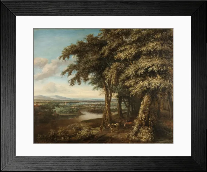 Framed Print : The Entrance to the Woods, 1650-1688. Creator: Philip Koninck Framed Print : The Entrance to the Woods, 1650-1688. Creator: Philip Koninck
