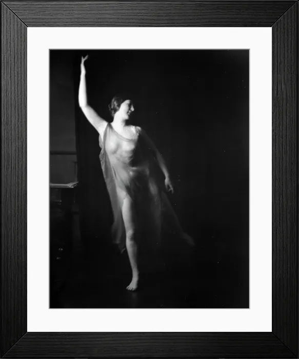 Framed Print : Unidentified dancer, possibly an Elizabeth Duncan dancer, between 1911 and 1942. Creator: Arnold Genthe Framed Print : Unidentified dancer, possibly an Elizabeth Duncan dancer, between 1911 and 1942. Creator: Arnold Genthe