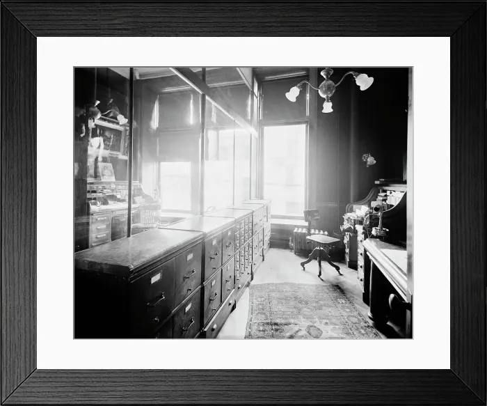 Framed Print : Offices of Mulford & Petry Co. Detroit, Mich. between 1900 and 1910. Creator: Unknown. Offices of Mulford & Petry Co. Detroit, Mich. between 1900 and 1910. Creator: Unknown Framed Print : Offices of Mulford & Petry Co. Detroit, Mich. between 1900 and 1910. Creator: Unknown. Offices of Mulford & Petry Co. Detroit, Mich. between 1900 and 1910. Creator: Unknown