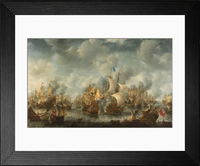 Framed Print : The Battle of Terheide, 1653-1666. Creator: Jan Abrahamsz Beerstraten Framed Print : The Battle of Terheide, 1653-1666. Creator: Jan Abrahamsz Beerstraten