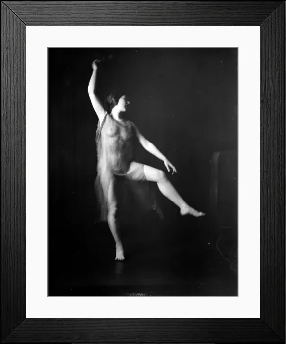Framed Print : Unidentified dancer, possibly an Elizabeth Duncan dancer, between 1911 and 1942. Creator: Arnold Genthe Framed Print : Unidentified dancer, possibly an Elizabeth Duncan dancer, between 1911 and 1942. Creator: Arnold Genthe