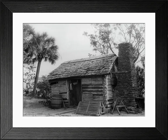 Framed Print : Old cabin at Turkey Creek, between 1880 and 1899. Creator: Unknown Framed Print : Old cabin at Turkey Creek, between 1880 and 1899. Creator: Unknown