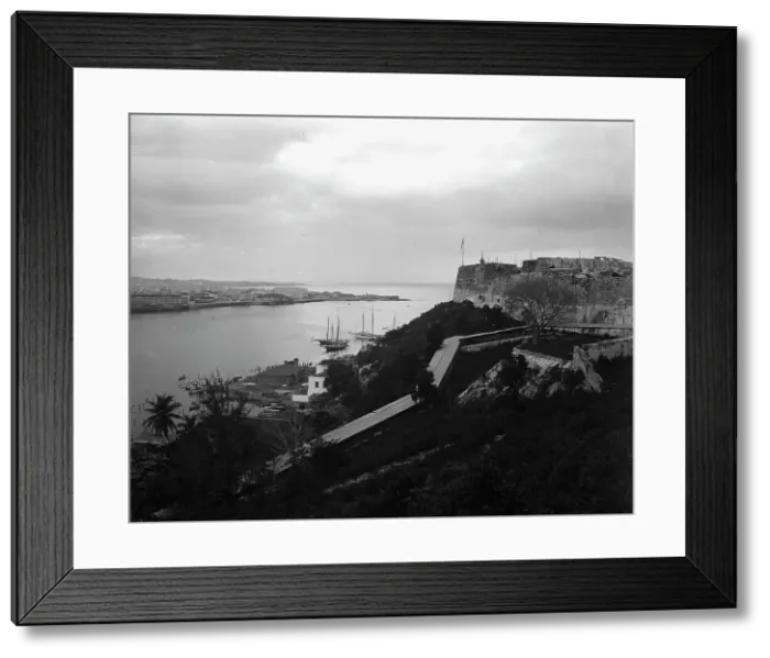Framed Print : Cabanas, La Punta, and mouth of harbor, Havana, between 1880 and 1901. Creator: Unknown Framed Print : Cabanas, La Punta, and mouth of harbor, Havana, between 1880 and 1901. Creator: Unknown