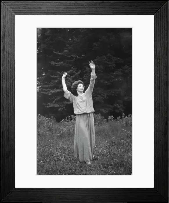 Framed Print : Unidentified dancer, possibly an Elizabeth Duncan dancer, between 1911 and 1942. Creator: Arnold Genthe Framed Print : Unidentified dancer, possibly an Elizabeth Duncan dancer, between 1911 and 1942. Creator: Arnold Genthe