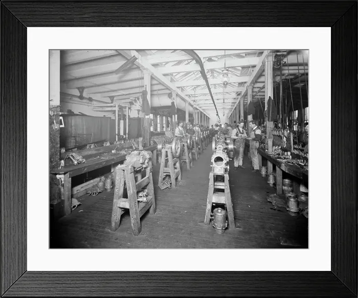 Framed Print : Assembling room, Leland & Faulconer Manufacturing Co. Detroit, Mich. 1903 Nov. Creator: Unknown. Assembling room, Leland & Faulconer Manufacturing Co. Detroit, Mich. 1903 Nov. Creator: Unknown Framed Print : Assembling room, Leland & Faulconer Manufacturing Co. Detroit, Mich. 1903 Nov. Creator: Unknown. Assembling room, Leland & Faulconer Manufacturing Co. Detroit, Mich. 1903 Nov. Creator: Unknown